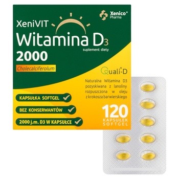 XeniVIT Witamina D 2000, kapsułki miękkie, 120 szt.