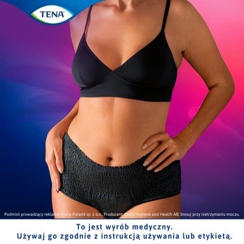 Majtki chłonne TENA Lady Pants Plus Noir, rozmiar L, 30 szt.