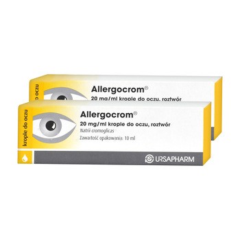 Zestaw 2x Allergocrom, 20 mg/ml, krople do oczu