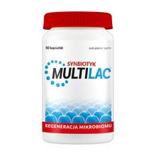 Multilac, kapsułki, synbiotyk (probiotyk +prebiotyk), 50 szt.