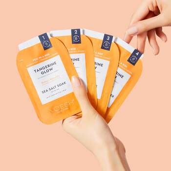 Voesh, zestaw do 4-etapowego pedicure, tangerine glow, 1 szt.