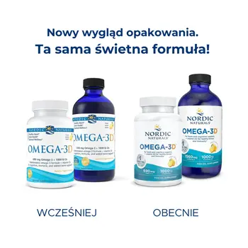 Nordic Naturals, Omega-3D 690 mg, kapsułki, smak cytrynowy, 120 szt.