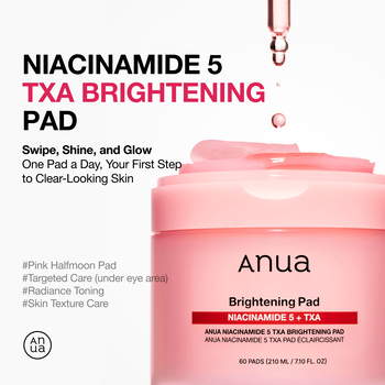 Anua Niacinamide 5 TXA Brightening Pad, płatki tonizujące do twarzy, 60 szt.