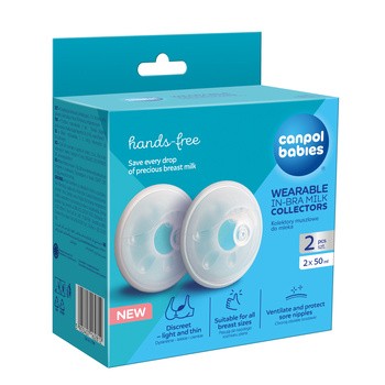 Canpol babies, kolektory muszlowe, do mleka, 2 szt.