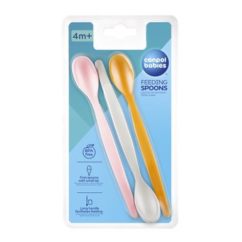Canpol Babies, zestaw 3 pierwszych łyżeczek do karmienia, różowy, 1 szt.