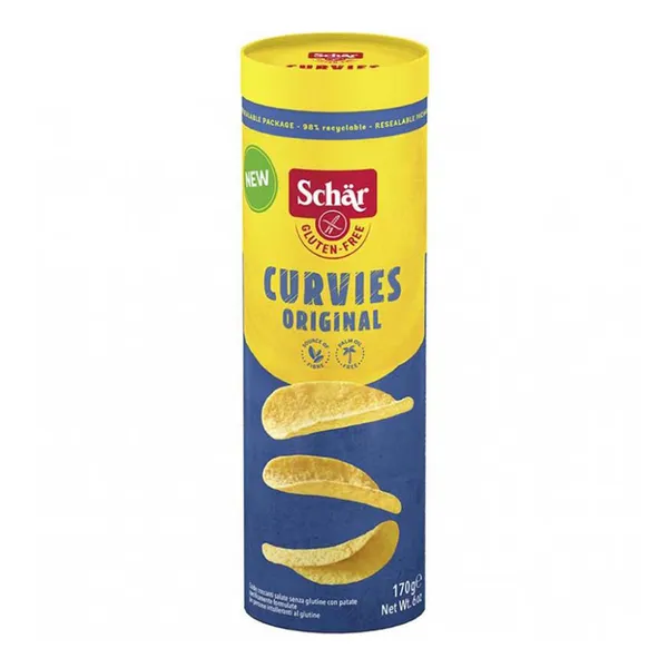Curvies Original Chipsy ziemniaczane bezglutenowe 170g [Schar] - Schar