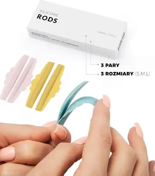 Nanolash Silicone Rods, wałeczki silikonowe do liftingu i laminacji rzęs, 6 szt.