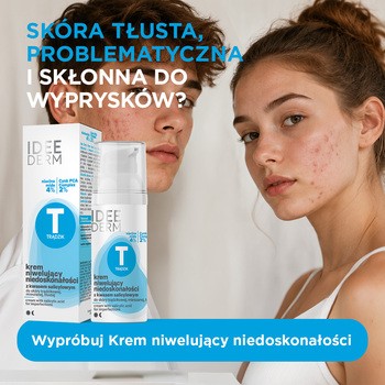 Idee Derm, krem niwelujący niedoskonałości z kwasem salicylowym, 50 ml