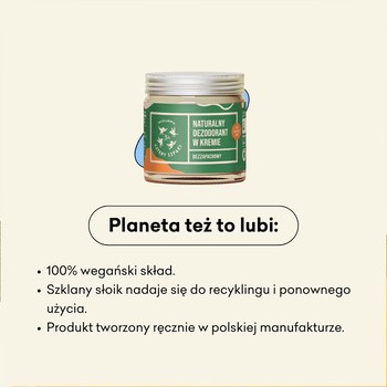 Mydlarnia 4 Szpaki, naturalny dezodorant w kremie bezzapachowy, bez dodatku sody, 60 ml