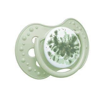 Canpol Lovi, smoczek uspokajający silikonowy dynamiczny, 3-6 m Tie Dye Green, 2 szt.