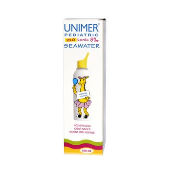 Unimer pediatric Isotonic,woda morska do nosa, 100 ml
