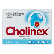 Cholinex, 150 mg, pastylki do ssania (bez cukru), 24 szt.