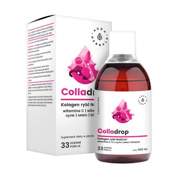 Aura Herbals Colladrop - kolagen rybi + witamina C, płyn, 500 ml