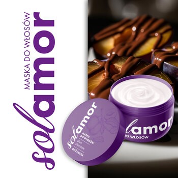 Solamor, maska do włosów, Plum Chocolate, 200 ml
