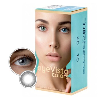 EyeVista Colors, miesięczne soczewki kolorowe, Gray, 2 szt.