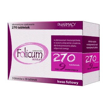 Folicum acidum, tabletki, 270 szt.