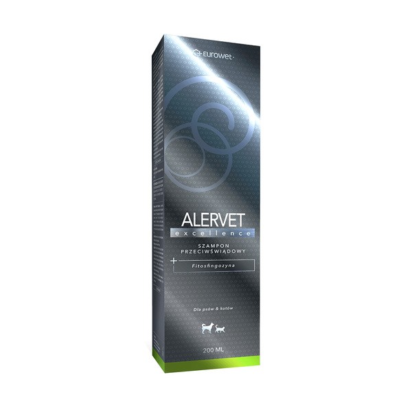 Alervet Alervet Excellence, szampon pielęgnacyjny, łagodzący świąd z fitosfingozyną dla psów i kotów, 200 ml