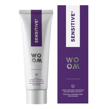 WOOM Sensitive+, Delikatna pasta do bardzo wrażliwych zębów, 75 ml