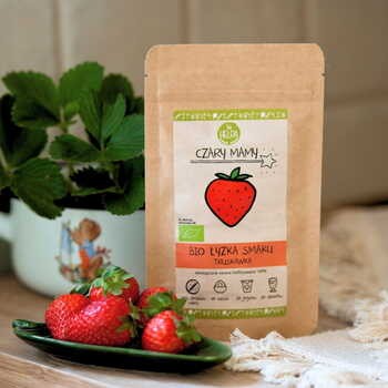 Helpa, Bio Łyżka Smaku Truskawka, proszek z liofilizowanych truskawek, 40 g