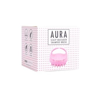 Sister Young, szczotka do mycia i masażu głowy Aura Pink, 1 szt.