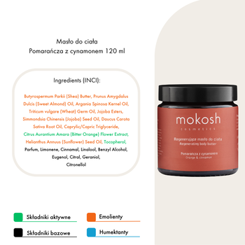 Mokosh, masło do ciała pomarańcza z cynamonem, 120 ml