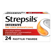 Strepsils Intensive bez cukru pomarańczowy, 8,75 mg, pastylki twarde, 24 szt.