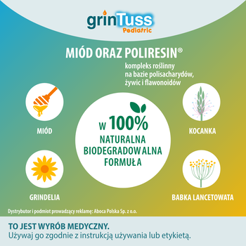 GrinTuss Pediatric, syrop na kaszel suchy i mokry, 128 g