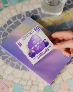 Waterdrop, Microdrink Boost Blackcurrant, kostki musujące do przygotowania napoju, 2 g x 12 szt.