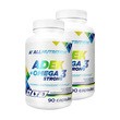 Zestaw 2 x Allnutrition ADEK + Omega 3 Strong, kapsułki, 90 szt.