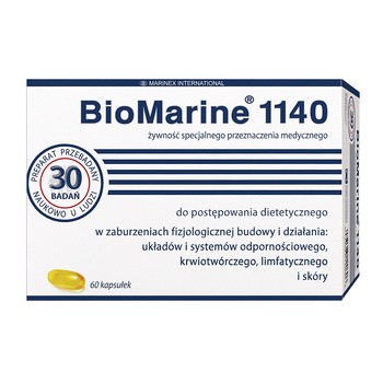 BioMarine 1140, kapsułki, naturalny olej z wątroby rekina, 60 szt.