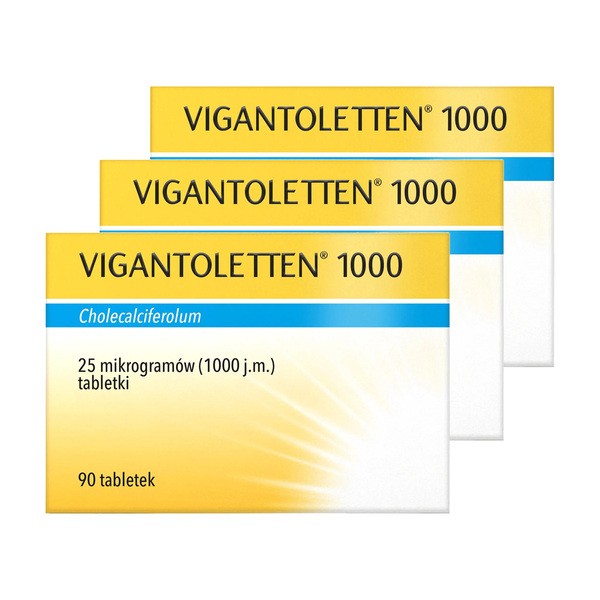 Zestaw 3x Vigantoletten 1000 j.m., 90 szt.