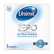 Unimil Zero, prezerwatywy lateksowe, ultracienkie, 3 szt.