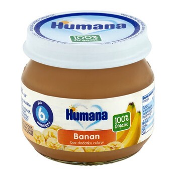 Humana 100% Organic, banan, 80 g