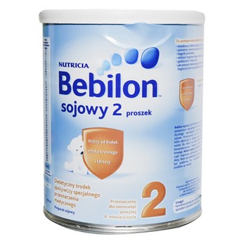 Bebilon Sojowy 2, preparat sojowy wolny od białek mleka krowiego i laktozy, proszek, 400 g