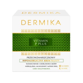 Dermika Vitamina P Plus, Hipoalergiczny krem przeciwzmarszczkowy, tłusty, 50 ml