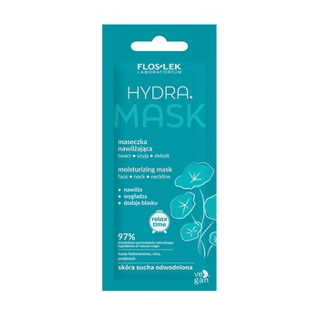 Flos-Lek Hydra, maseczka nawilżająca, twarz, szyja, dekolt, 6 ml