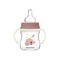 Canpol Babies Easy Start, Sleepy Koala, butelka szeroka antykolkowa ze świecącymi uchwytami, różowa, 120 ml, 1 szt.