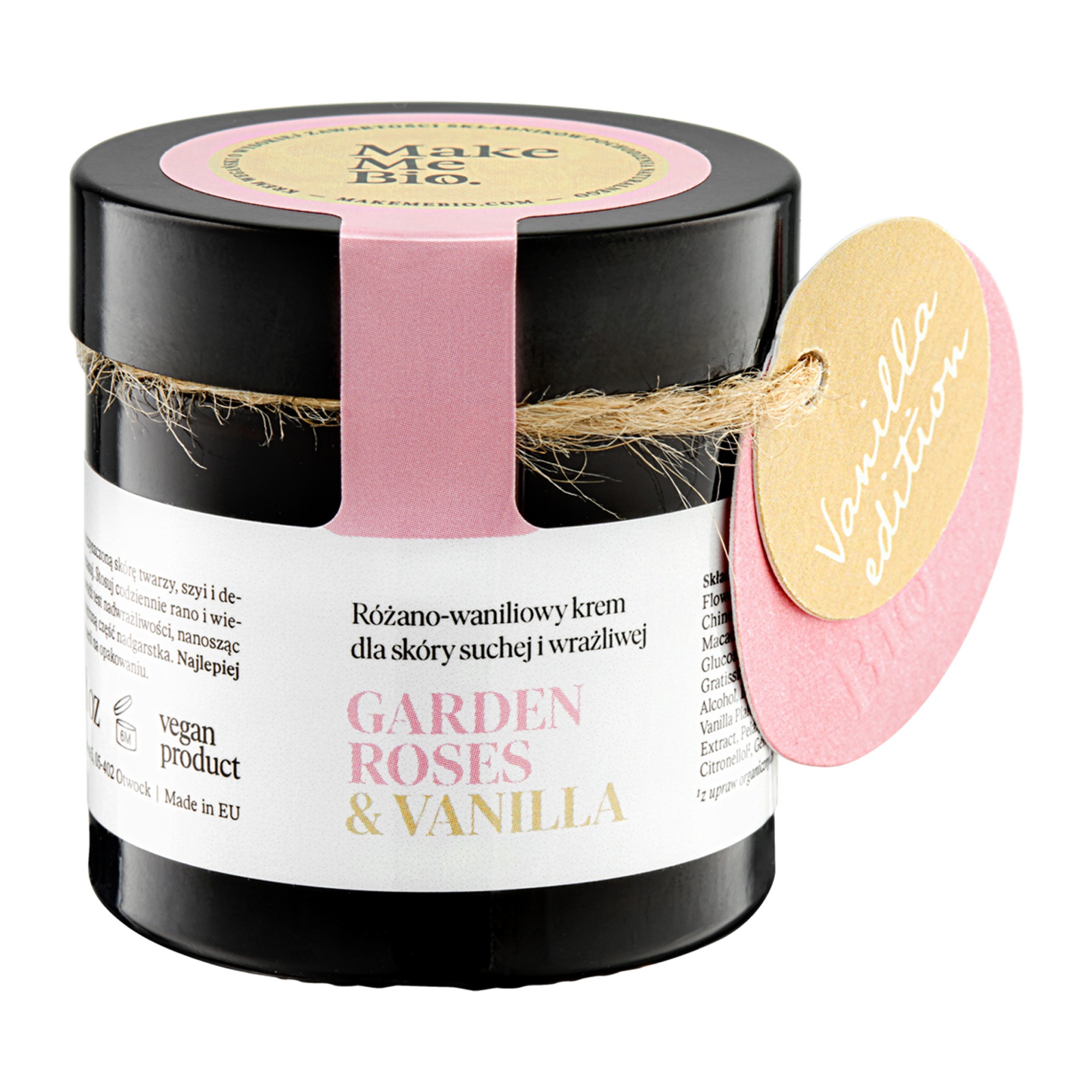Make Me Bio Garden Roses & Vanilla, różano-waniliowy krem dla skóry suchej i wrażliwej, 60 ml