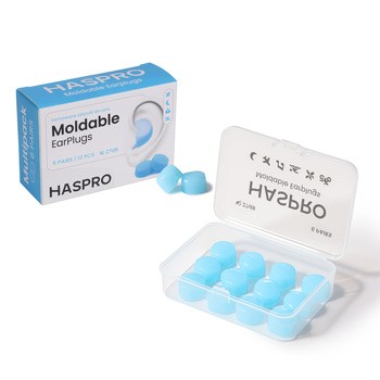 Haspro Moldable, formowane zatyczki do uszu, niebieskie, 6 par