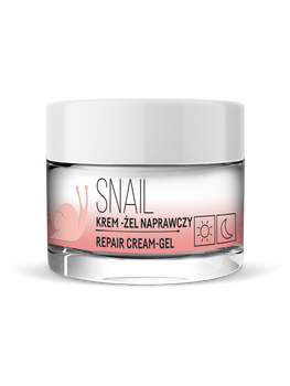 Flos-lek zestaw SNAIL odnowa i regeneracja, krem-żel naprawczy na dzień i na noc, 50 ml + anti-aging krem wokół oczu i ust, 30 ml + tonik łagodzący, 50 ml