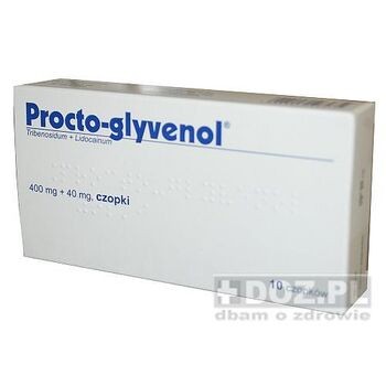Procto-Glyvenol, czopki doodbytnicze, (import równoległy), 10 szt