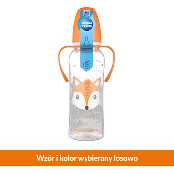 Canpol, butelka dekorowana "Wesołe zwierzaki", 120 ml