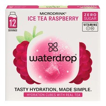 Waterdrop, Microdrink Ice Tea Raspberry, kostki musujące do przygotowania napoju, 2,1 g x 12 szt.