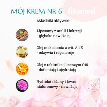 Fitomed Mój krem Nr 6, krem nawilżająco-odżywczy do cery mieszanej i zmęczonej, 55 g