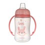Canpol Babies, kubek treningowy Cute Animlas, 320 ml, róż, 1 szt.