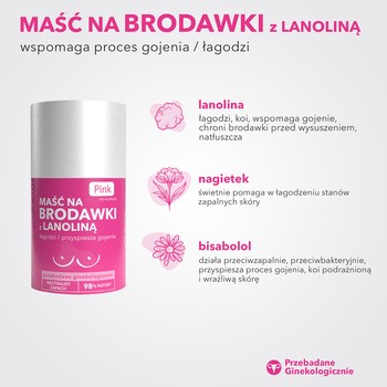 Pink Mama, maść na brodawki z lanoliną, 50 ml