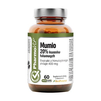 Pharmovit Mumio 20% kwasów fulwowych, kapsułki, 60 szt.