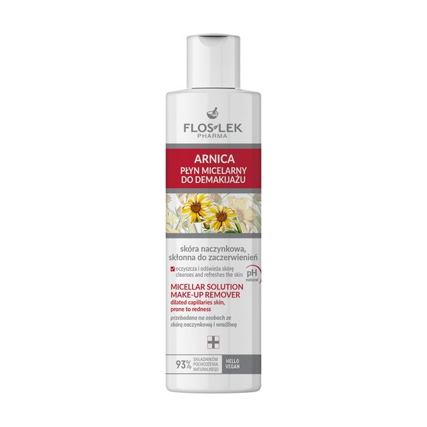 FlosLek Pharma Flos-Lek Arnica, płyn micelarny do demakijażu skóry naczynkowej, 225 ml — Składniki i ocena