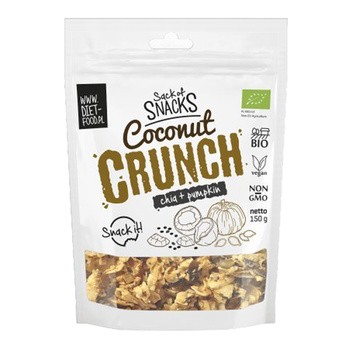 Diet-Food, Sack of Snacks, Bio Kokosowy Crunch z Chia i Pestkami Dyni, 150 g