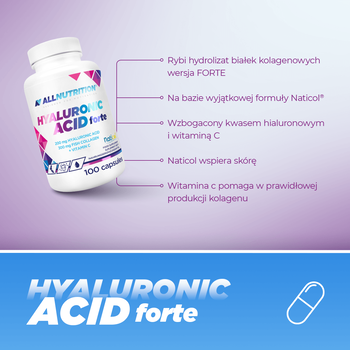 Allnutrition Hyaluronic Acid Forte, kapsułki, 100 szt.